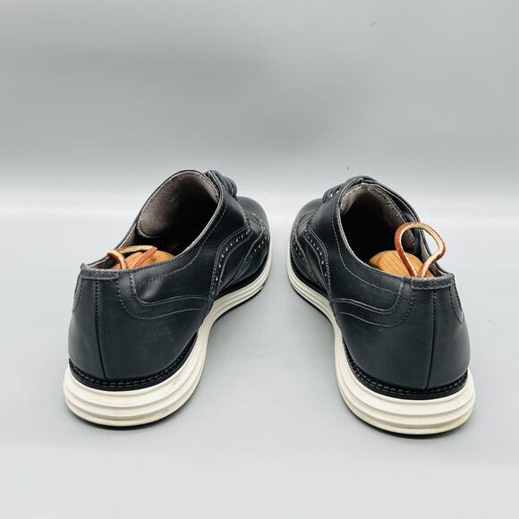 Cole Haan Shoes Men 9.5 Gray Leather Grand OS Wingtip Oxford Dress Brogue Casual main image 9